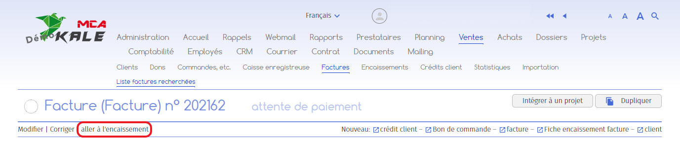 Aller encaissement | MCA Concept Aller encaissement | MCA Concept