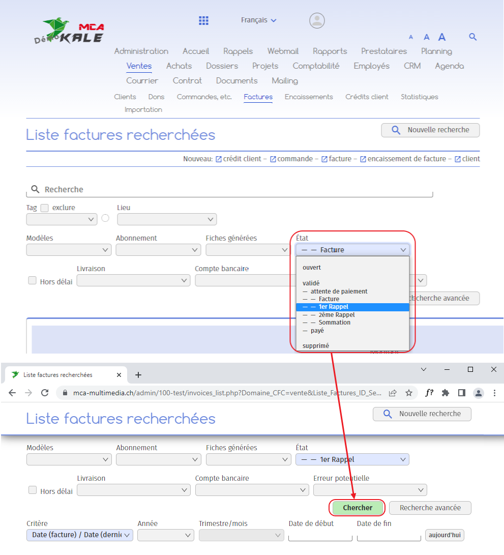 invoice-recall-list