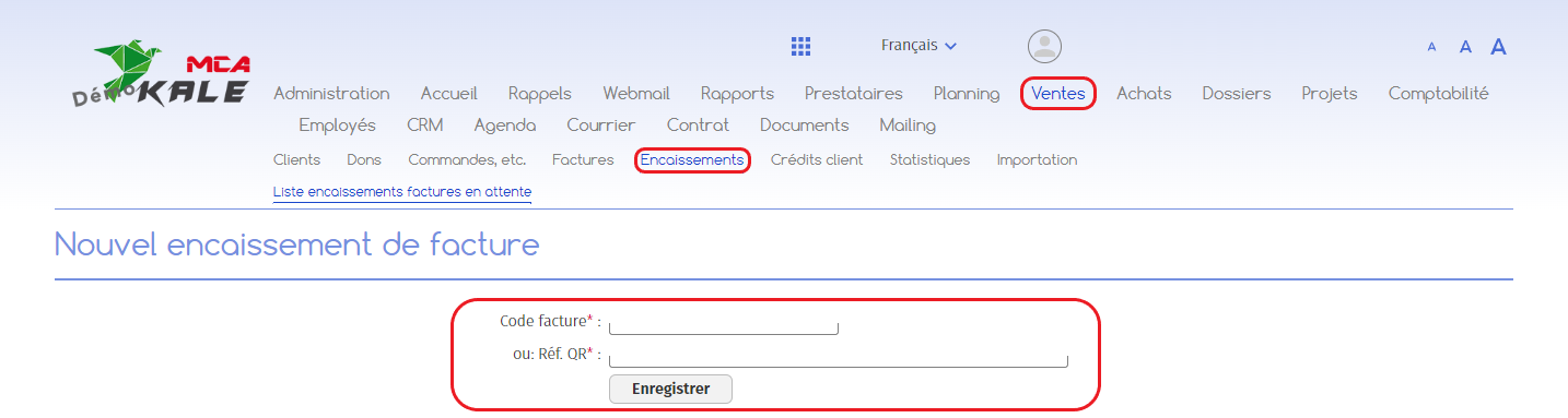Encaissement facture | MCA Concept Encaissement facture | MCA Concept