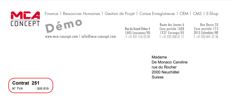 À livrer / exécuter | MCA Concept